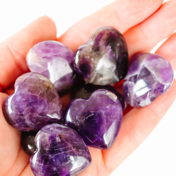 SUPER SALE!! Extra Large Carved Amethyst Heart Gemstone Puffy Heart Crystal Amethyst popular Heart